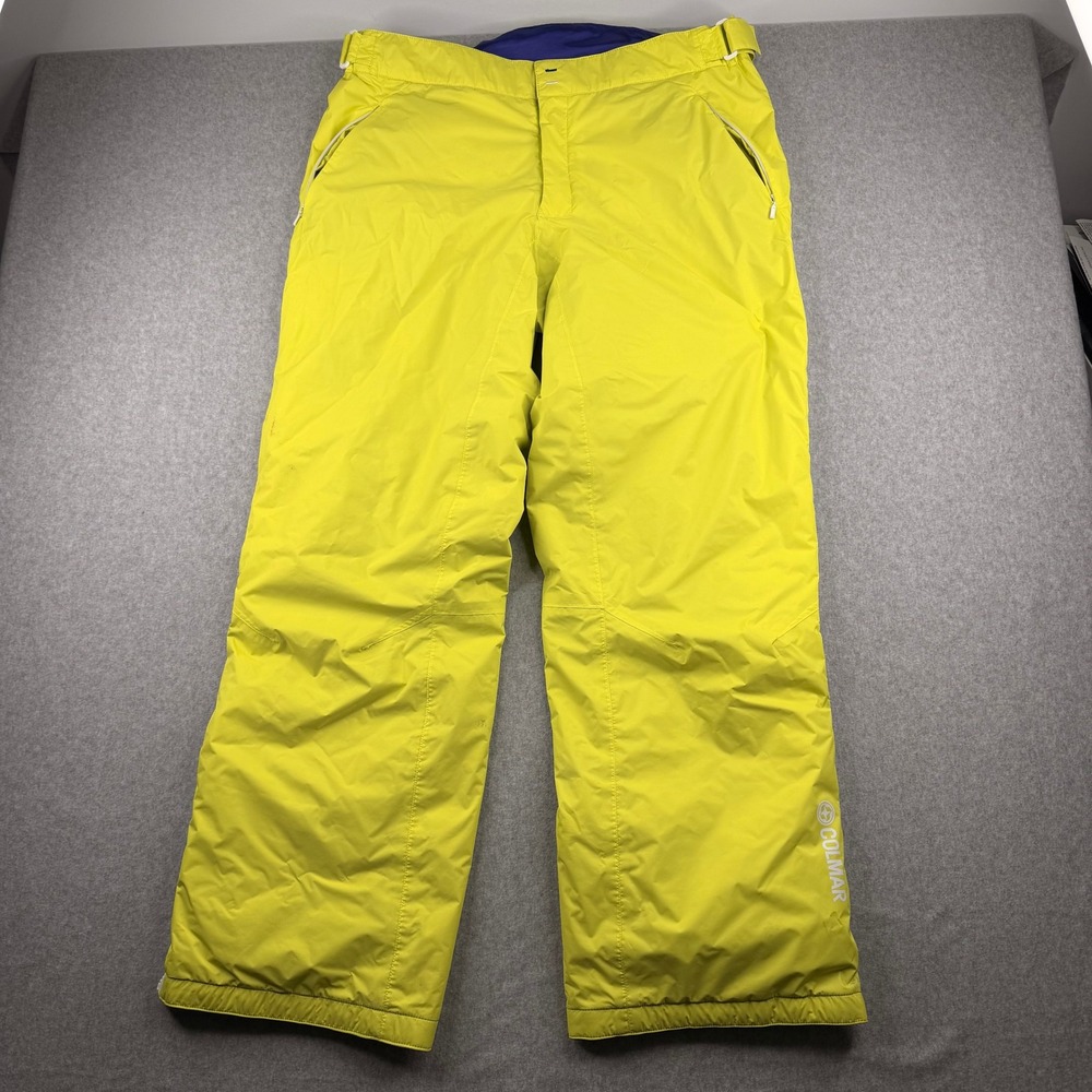 Colmar Superlight Experience‎ ZENO Ski Pants Neon Yellow Mens Size 56 IT XL VTG